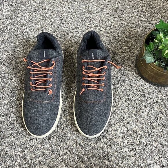 Baabuk Felted Wool Mens Sneakers Shoes Gray Size 42 US 9 Lace Up - Picture 1 of 9